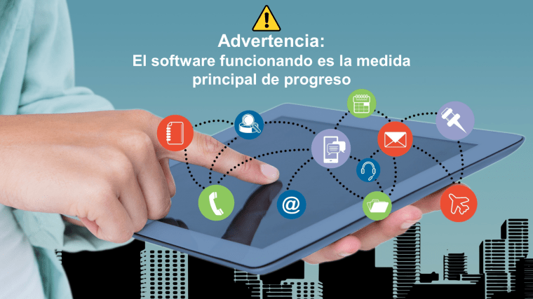 Advertencia - El software funcionando